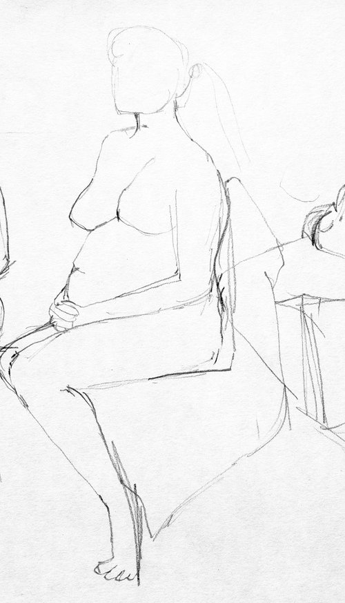Study 04; Life Drawing by Elizabeth Anne Fox