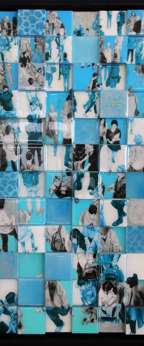 “Families 3D Squares Blue I” by Arturo Garcia de las Heras (Agheras73)