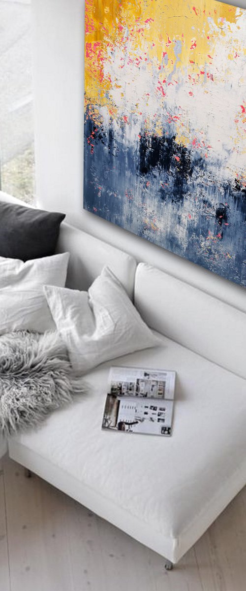 150x100cm. / abstract painting / Abstract 1202 by Alex Senchenko