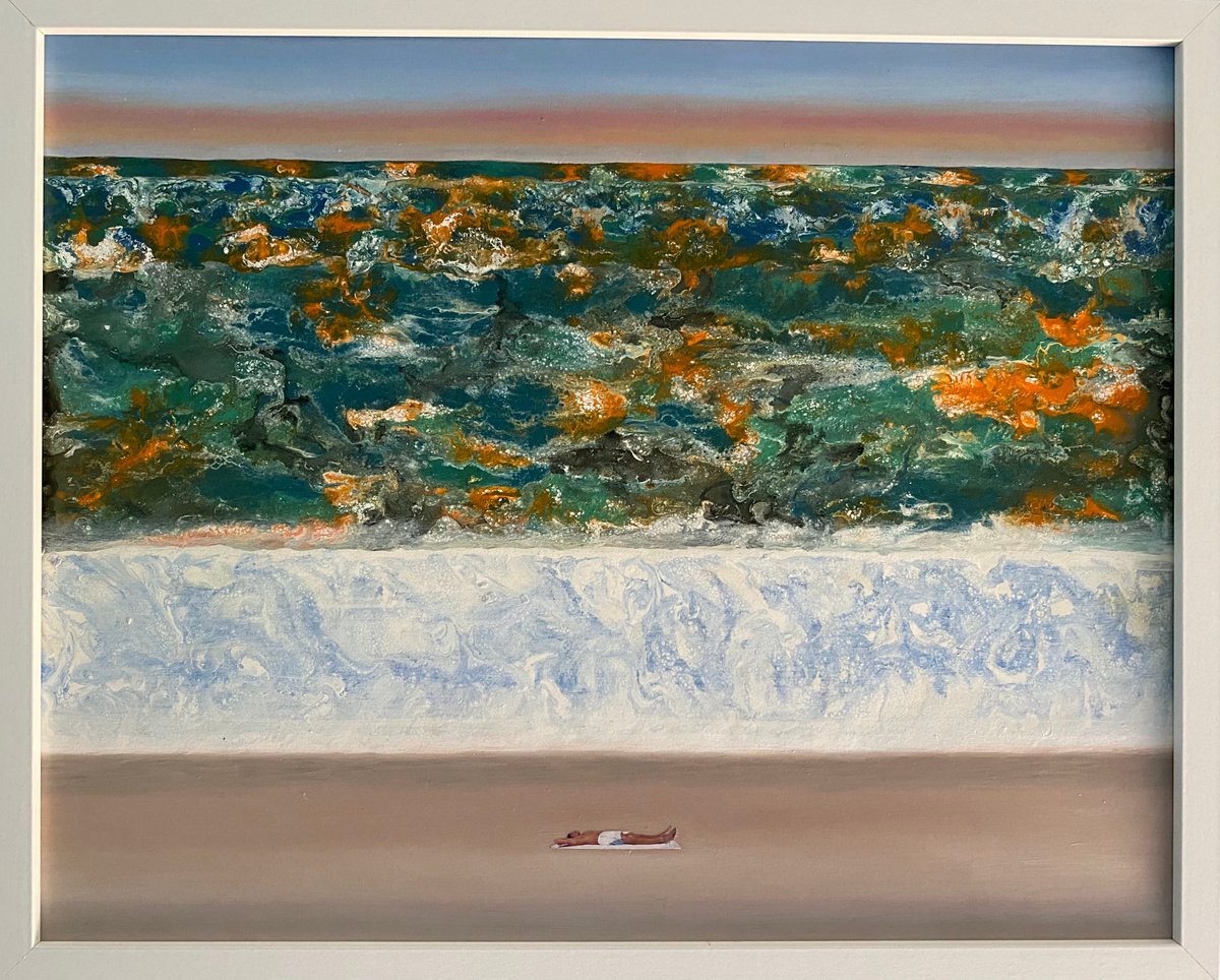 Landscape Painting By Stefano Pallara, 20 X 17", Emotional Decluttering N.5, Original Artwork