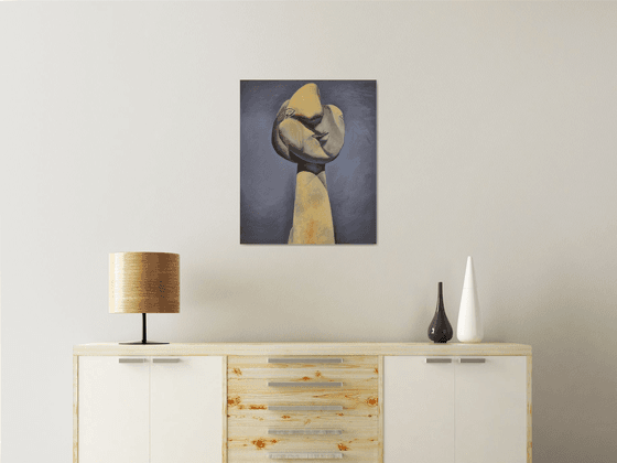Woman’s head with a bun