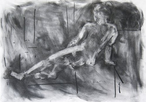 Nude Female -Life Drawing No 381 by Ian McKay