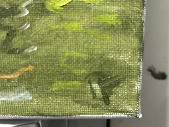 Small drawbridge. Pleinair