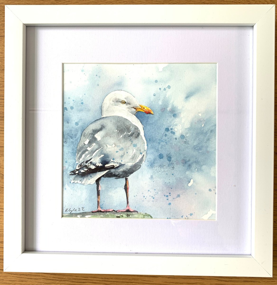 Herring Gull Watercolour by Kathryn Coyle