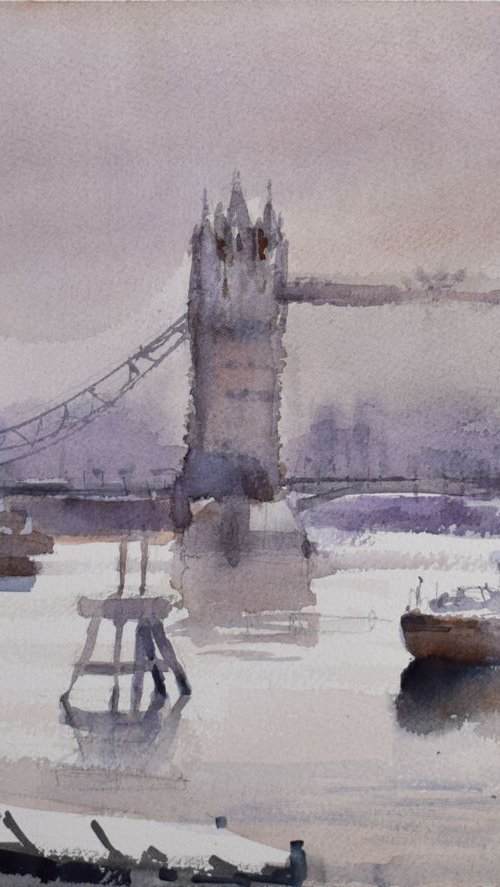 VIew on the Tower Bridge III by Goran Žigolić Watercolors