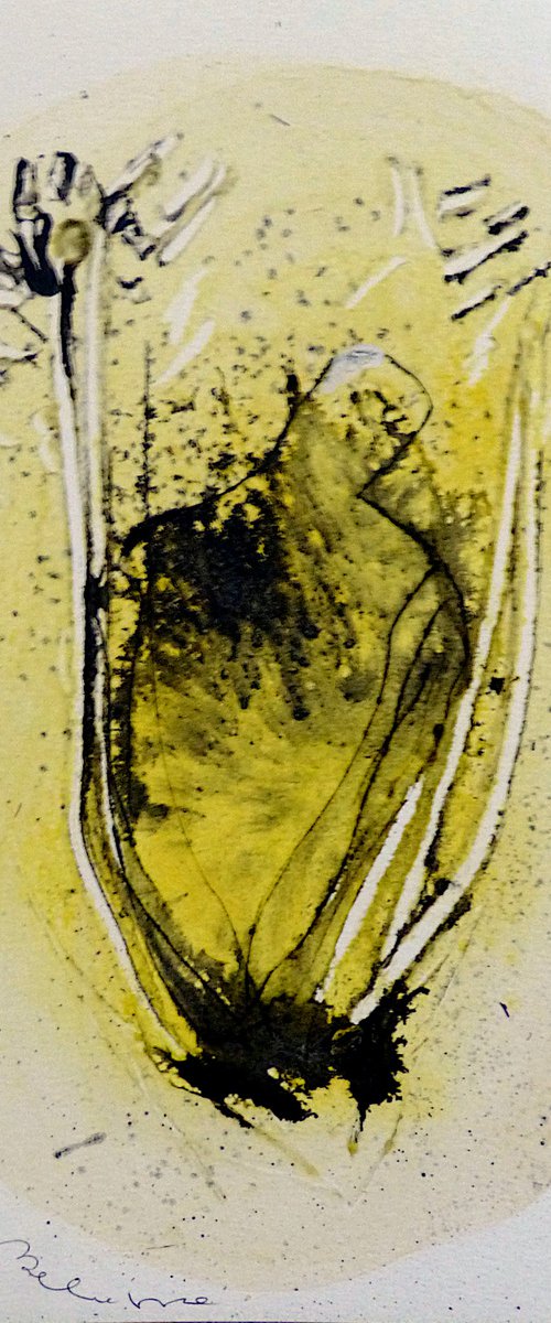 The Yellow Abstract 2, 21x29 cm by Frederic Belaubre