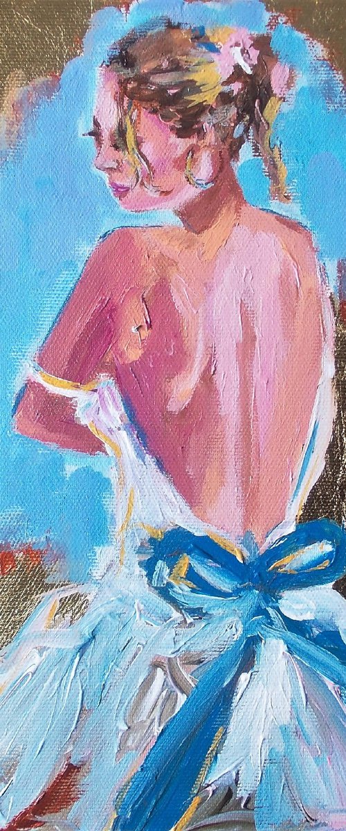 Backstage III - Ballerina   Painting on Canvas by Antigoni Tziora