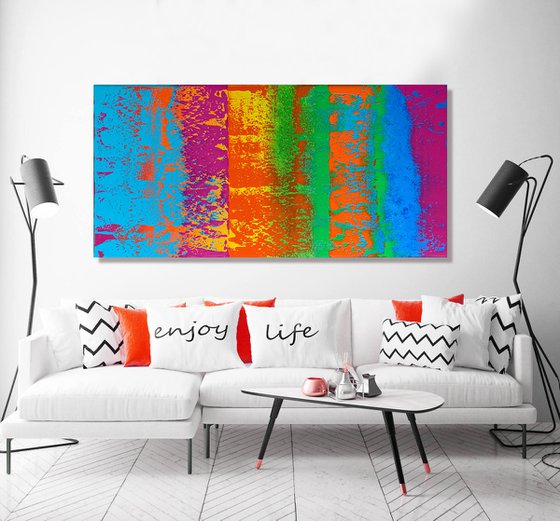 Bridge to Eternity - LARGE ABSTRACT ART – EXPRESSIONS OF ENERGY AND LIGHT. READY TO HANG!