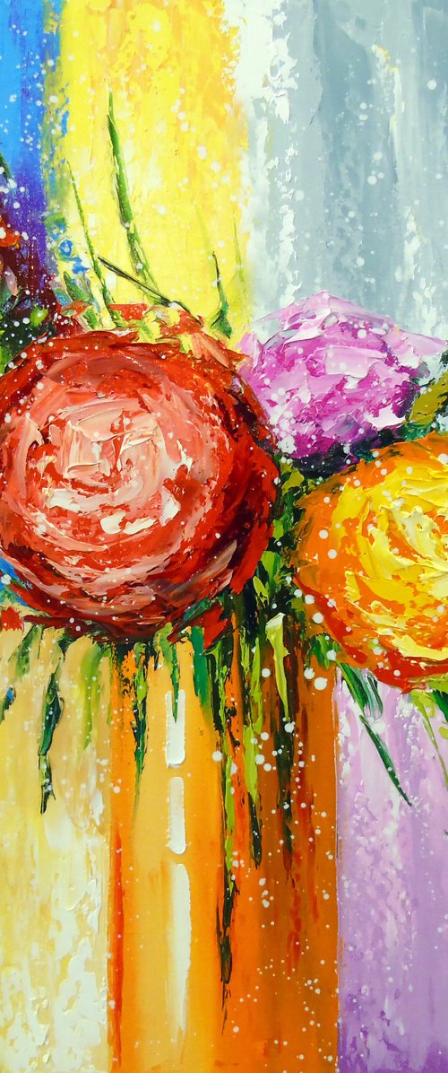 Bouquet of bright flowers by Olha Darchuk