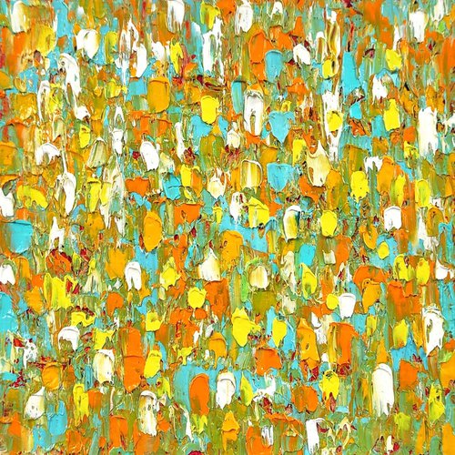 Etude abstract landscape "Wildflowers 2" by Yana Dulger