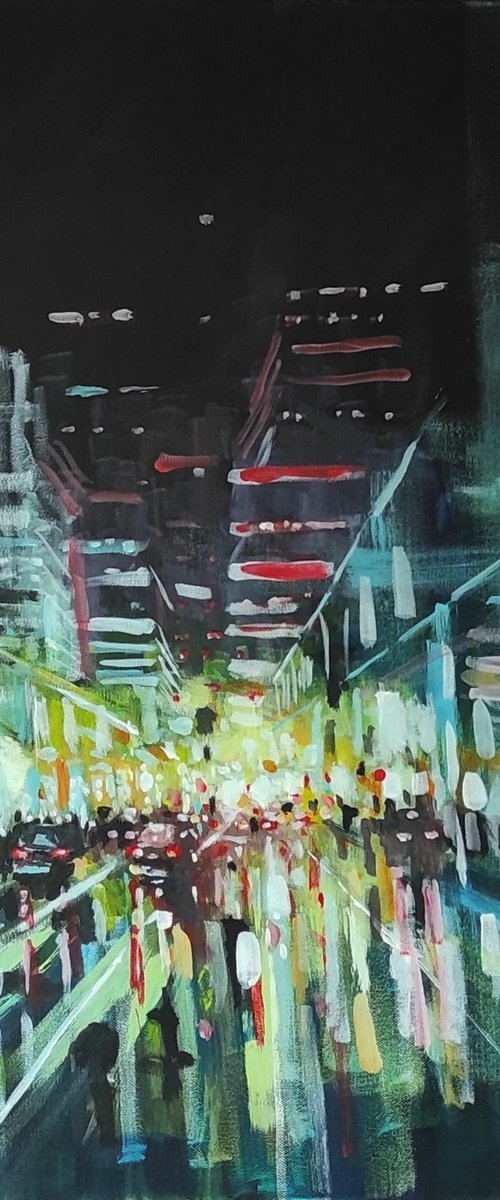 City Night Scene by Lukasz Lepik