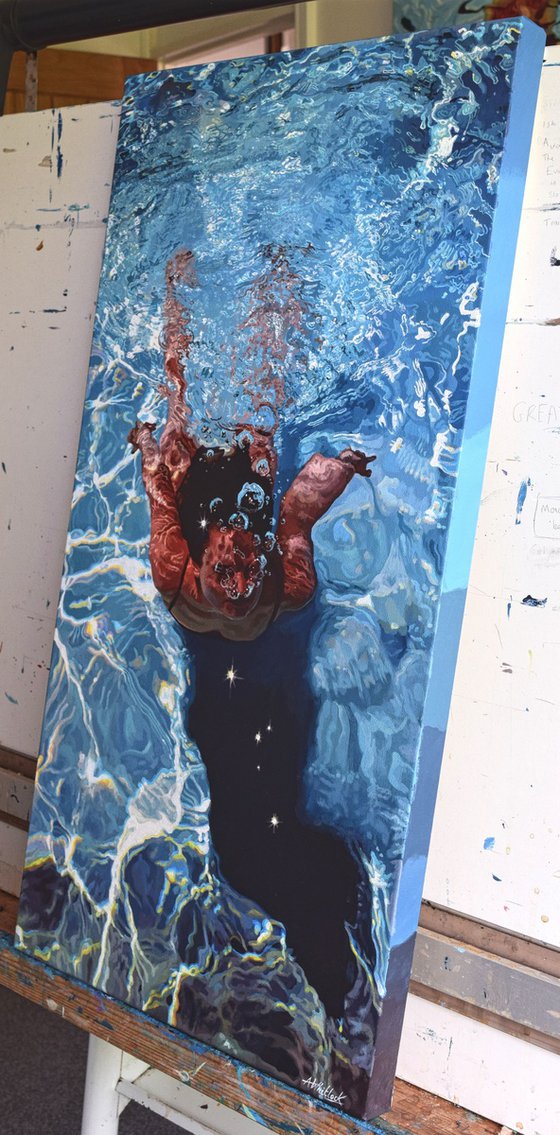 Star Crossed - Swimming Painting