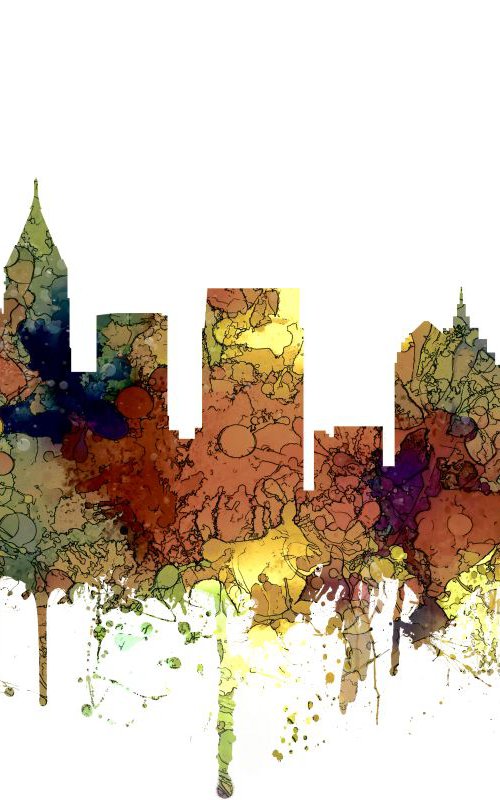 Atlanta, Georgia Skyline SG - Safari Buff by Marlene Watson