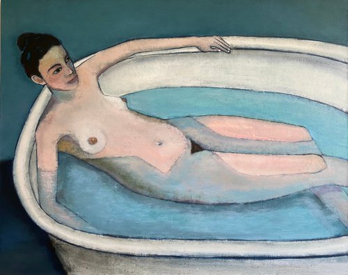 Woman Bathing by Nigel Sharman