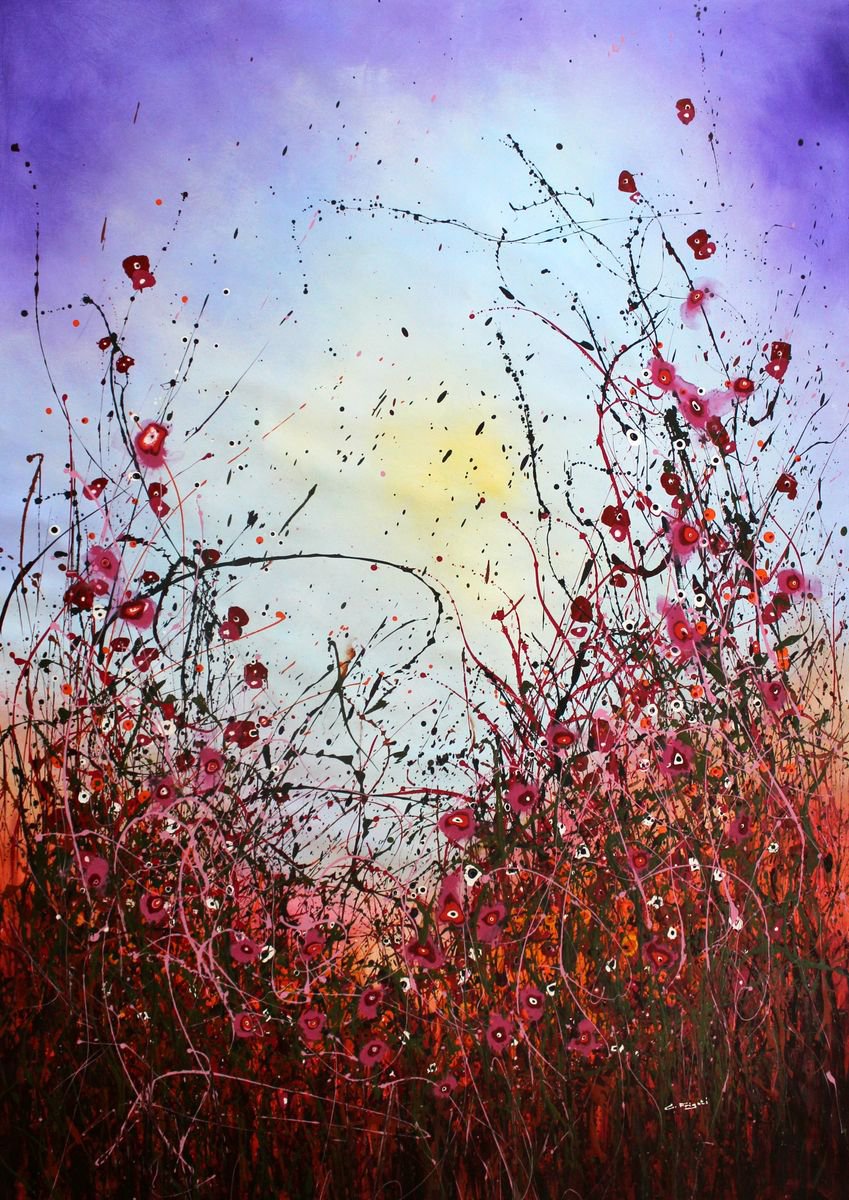 Gate to Paradise #6 - Large original abstract painting by Cecilia Frigati
