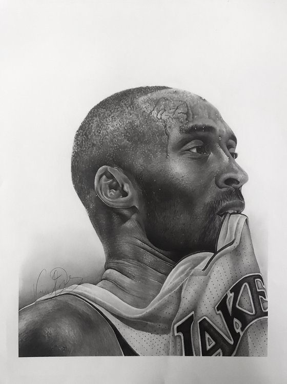 Kobe Bryant Legend Basketball Drawing With Frame Art -  Finland