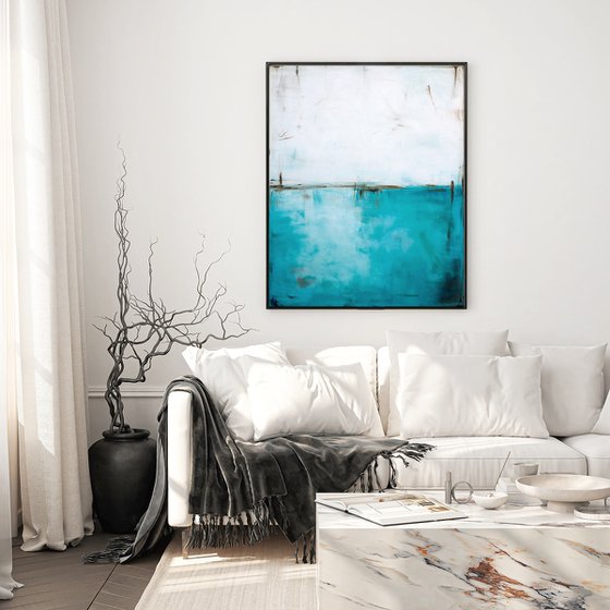 Turquoise and White XIII