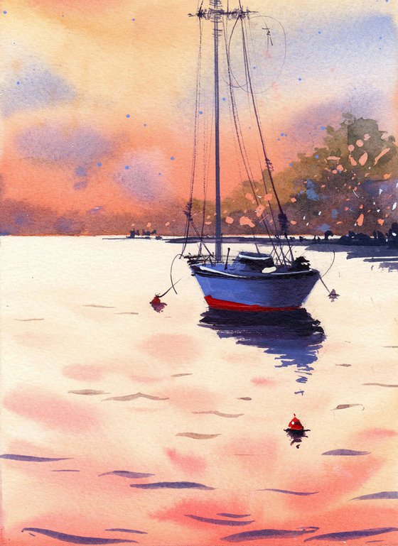 PEACH SUNSET #1