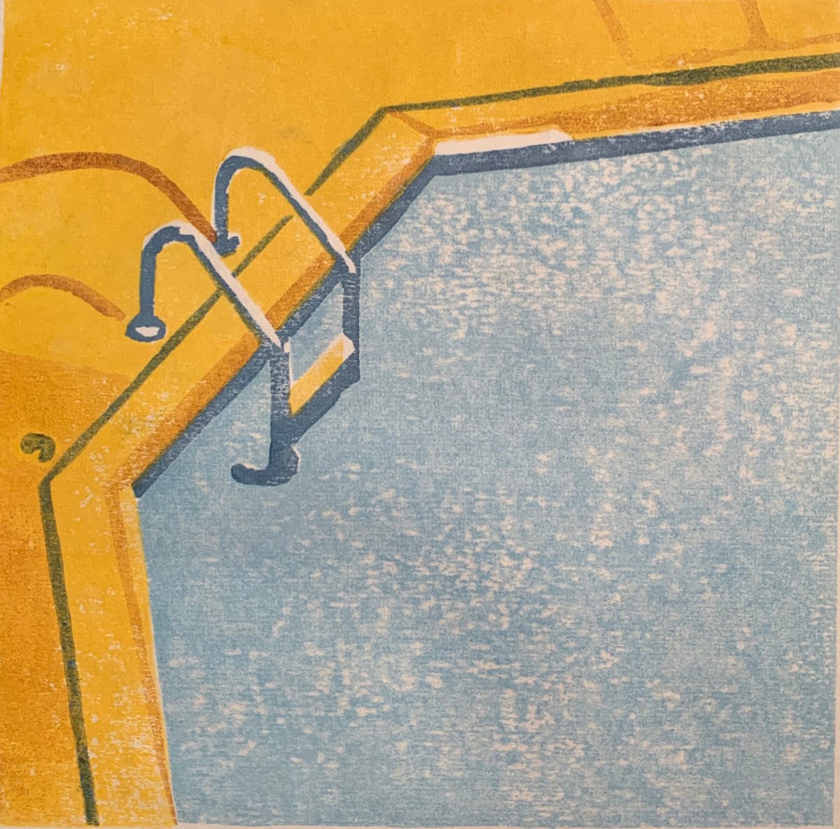 Illustrative Limited Edition Print , Dream Pool By Sarah Ann Mitchell, 9 X 9, Artwork For Sale On Artfinder