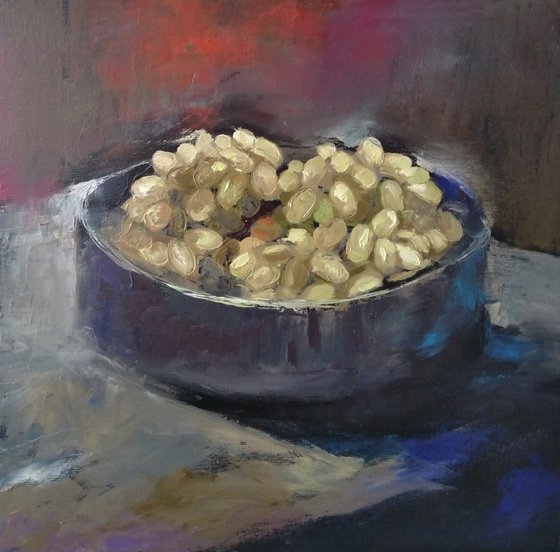 Still life - Grapes(40x40cm, oil painting, ready to hang)