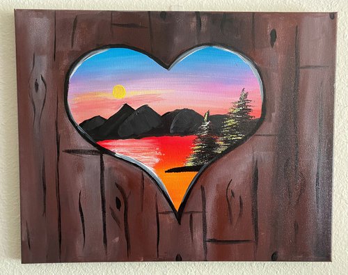 Heart Sunset by Alicia  Ragan