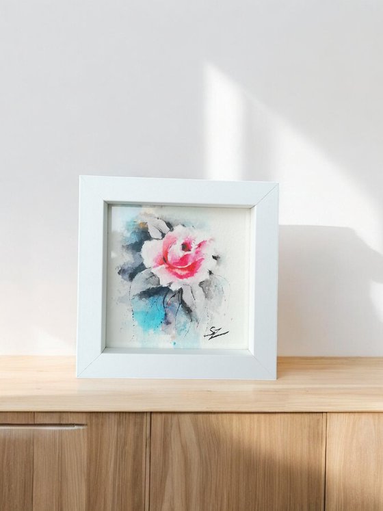 Rose in watercolour