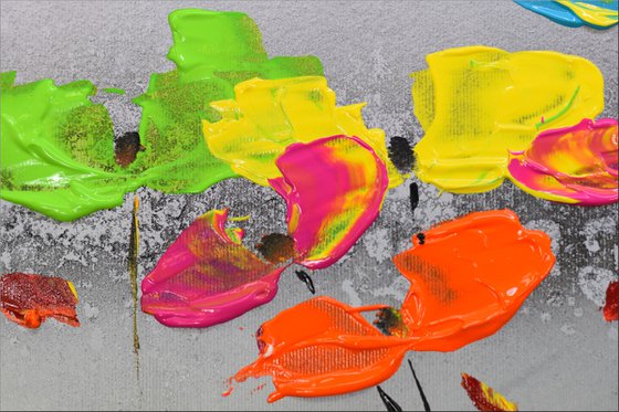 Wild Summer II - Abstract Art - Acrylic Painting - Canvas Art - Abstract Flower Painting - Ready to Hang