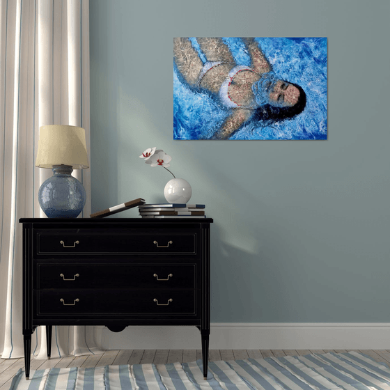 Girl swimming51  24x36 in