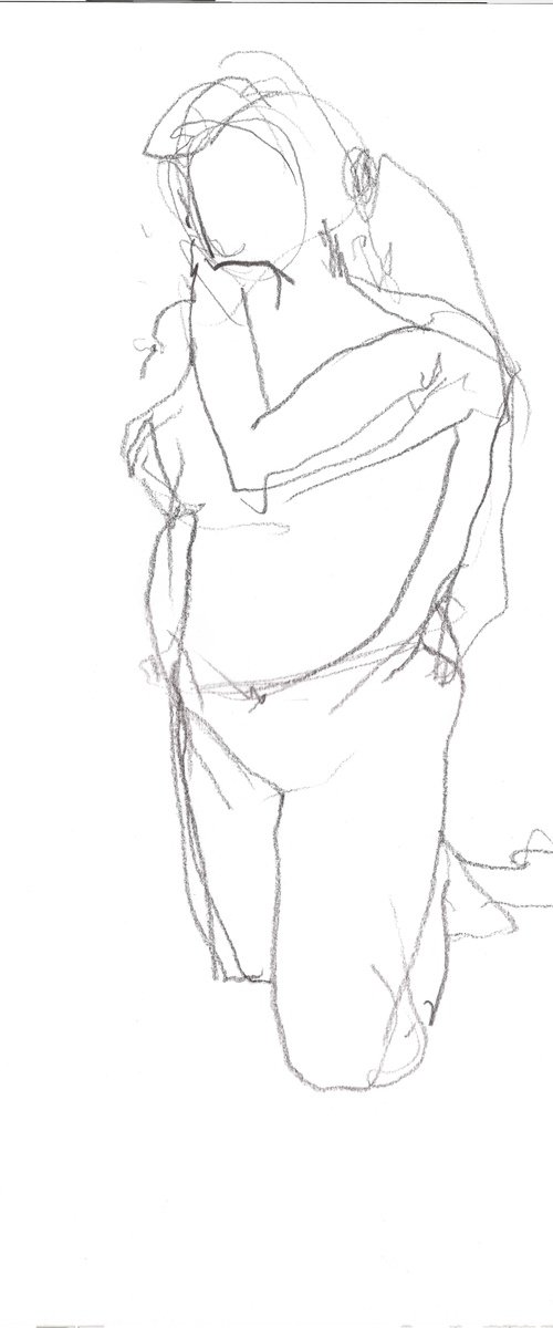 Study 09; Figure Drawing by Elizabeth Anne Fox