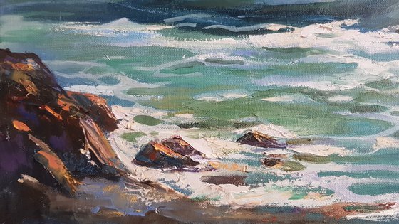 Waves. Seascape Painting