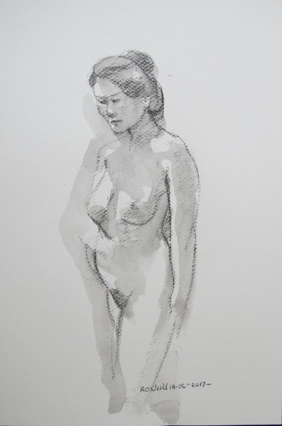 standing female nude