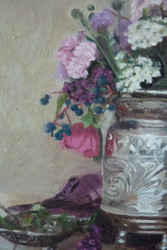 Flowers in an ice bowl