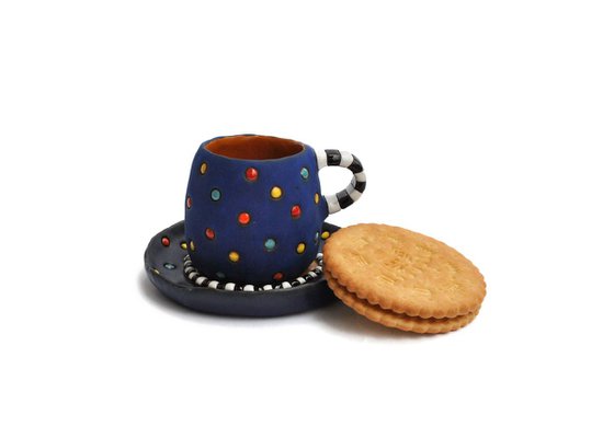 Ceramic | Ceramic espresso set | A cup and a plate