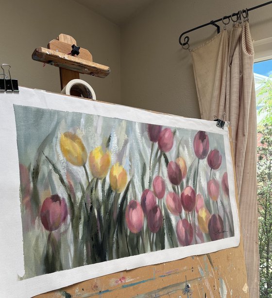 Tulips in the Rain