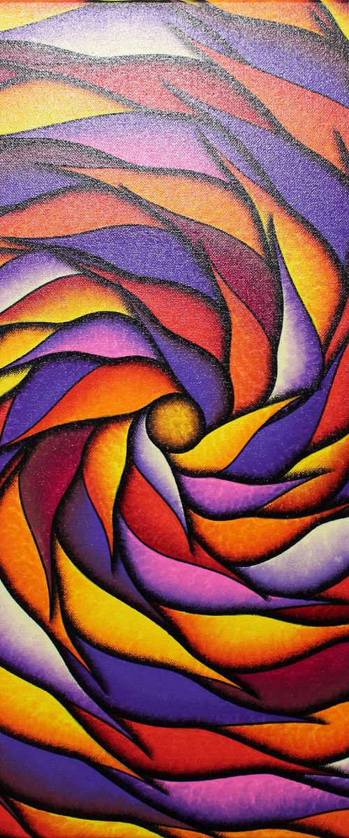 Reddish and Purplish spiral by Jonathan Pradillon