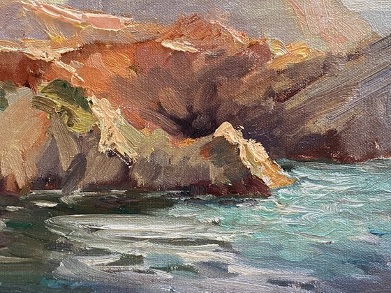 Point Lobos Late Afternoon Plein Air Landscape