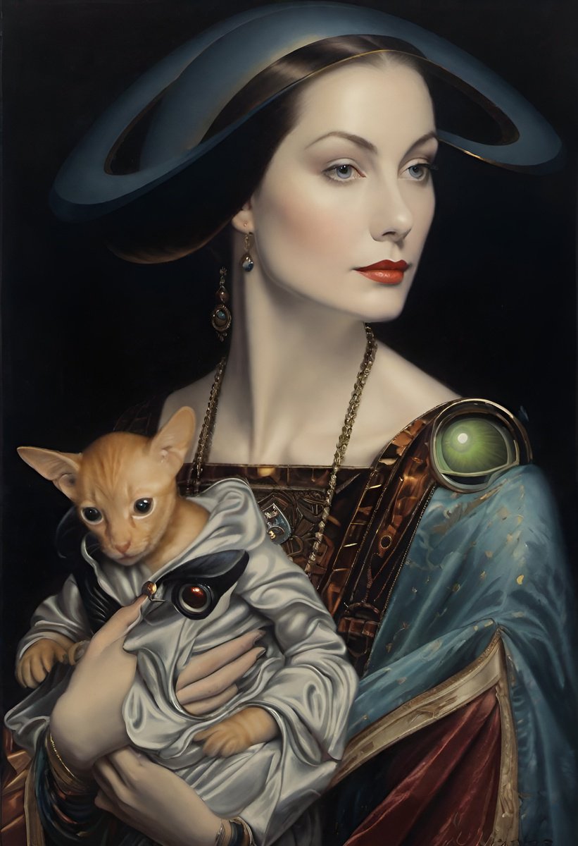 Lady with a Cat by Misty Lady - M. Nierobisz