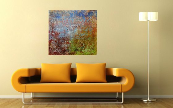 Inside my soul (n.296) - 95 x 90 x 2,50 cm - ready to hang - acrylic painting on stretched canvas