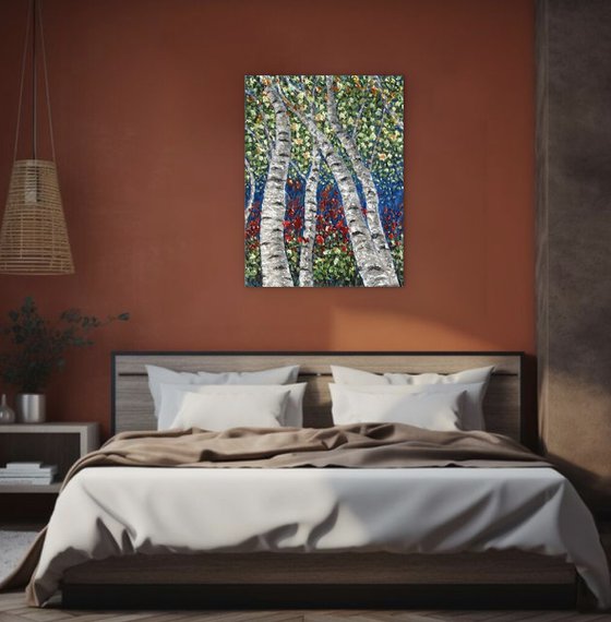 Birchlight Reverie Textured Aspen Trees