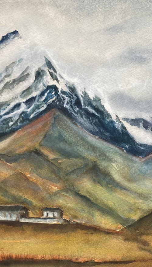 Mountains / watercolor study by Natali pArt