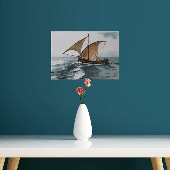 stormy  sea sailing...