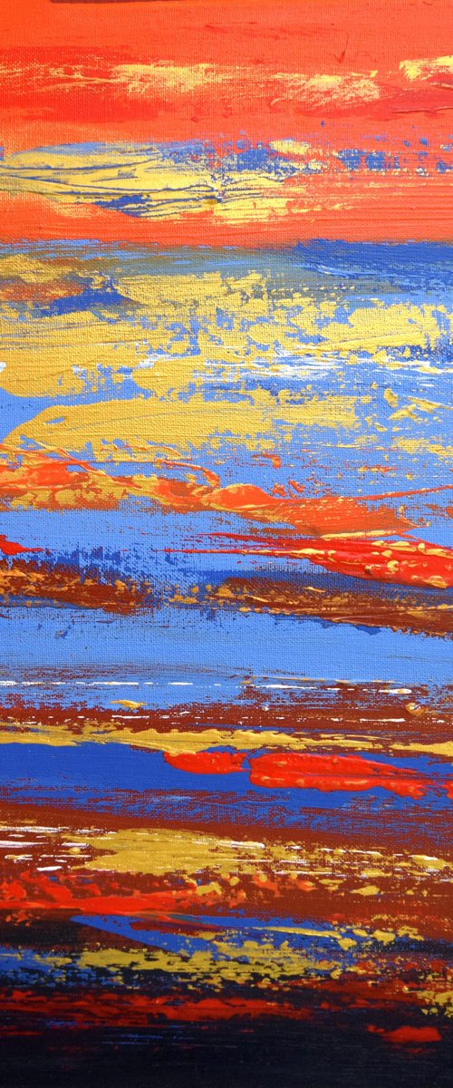 Orange Road abstract landscape by Stuart Wright