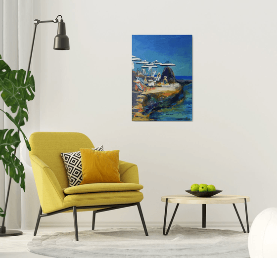 Sunlit Retreat by the Sea