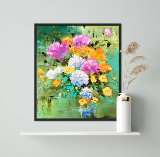 Abstract flowers bouquet