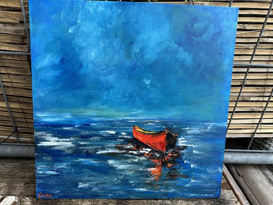 Red boad seascape