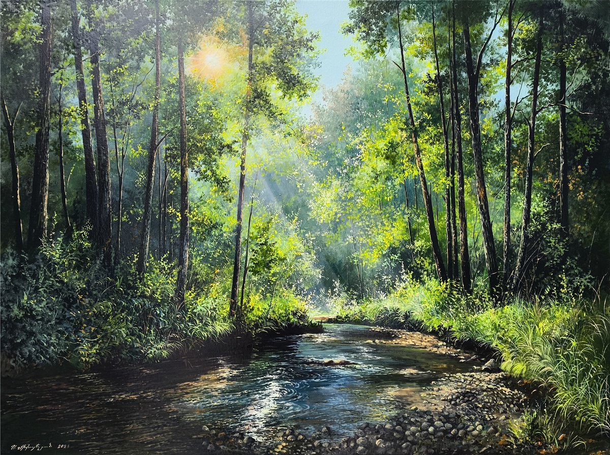 Photorealistic Oil Painting , Where The Whisper Flows By Sergei Miqaielyan, 31 X 24, Artwork For Sale On Artfinder