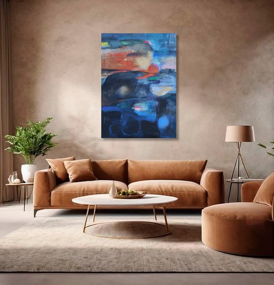 composition with gold and orange