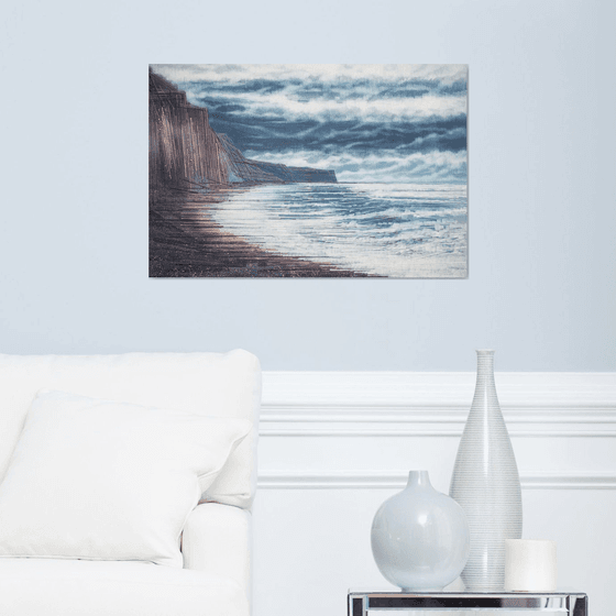 Seascape Under Stormy Skies