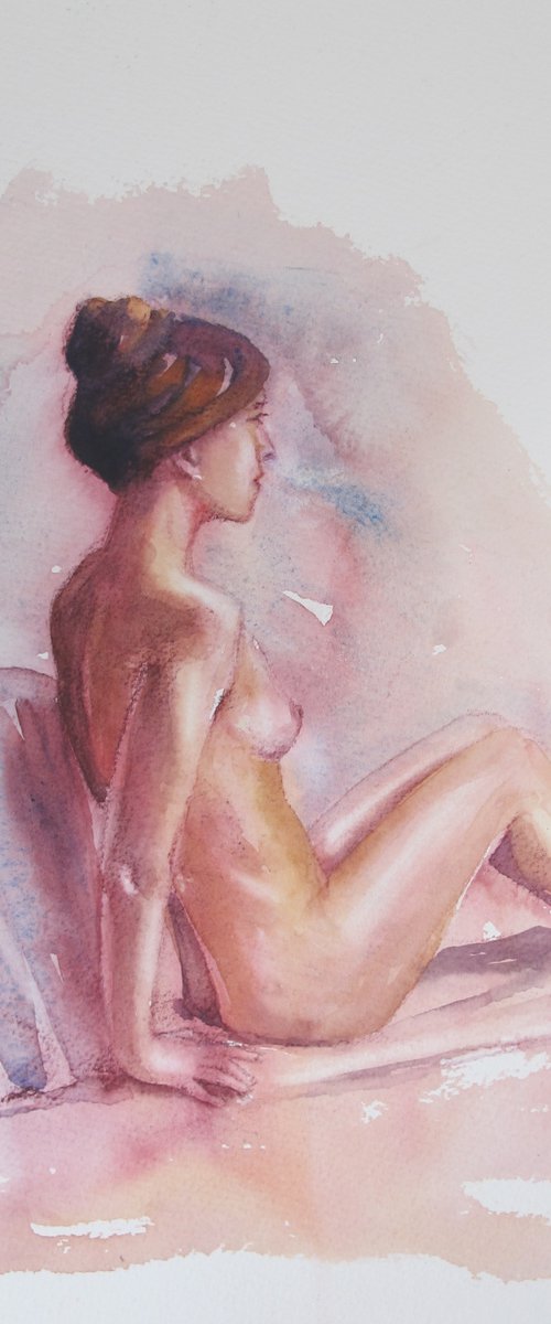 Seated female nude by Rory O’Neill