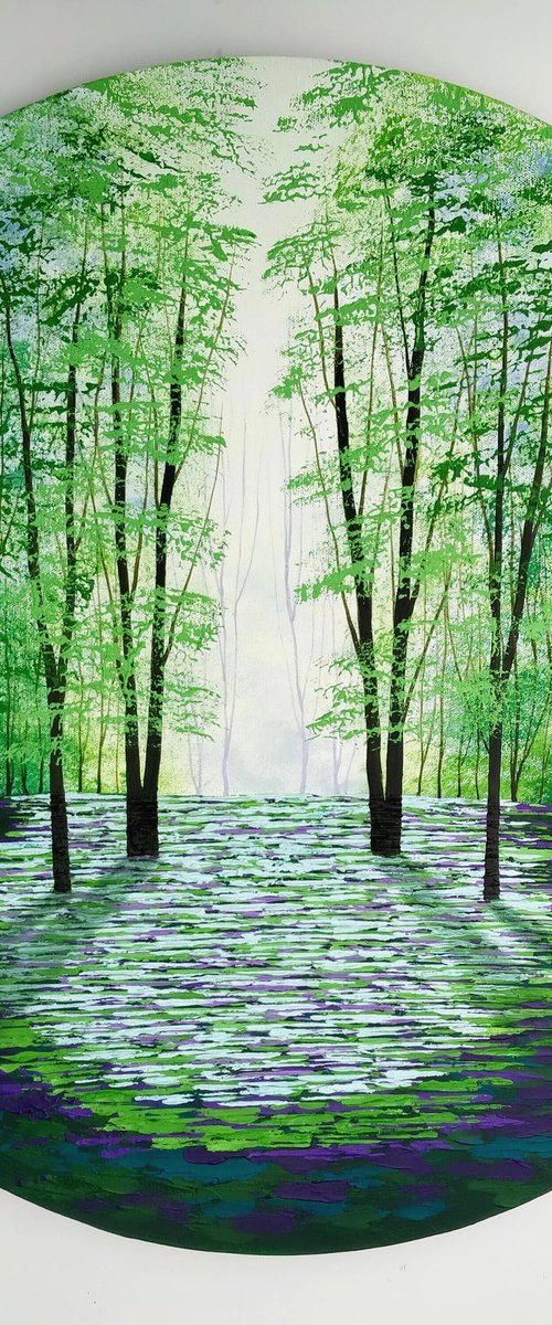 Emerald and Evergreen Wood by Amanda Horvath